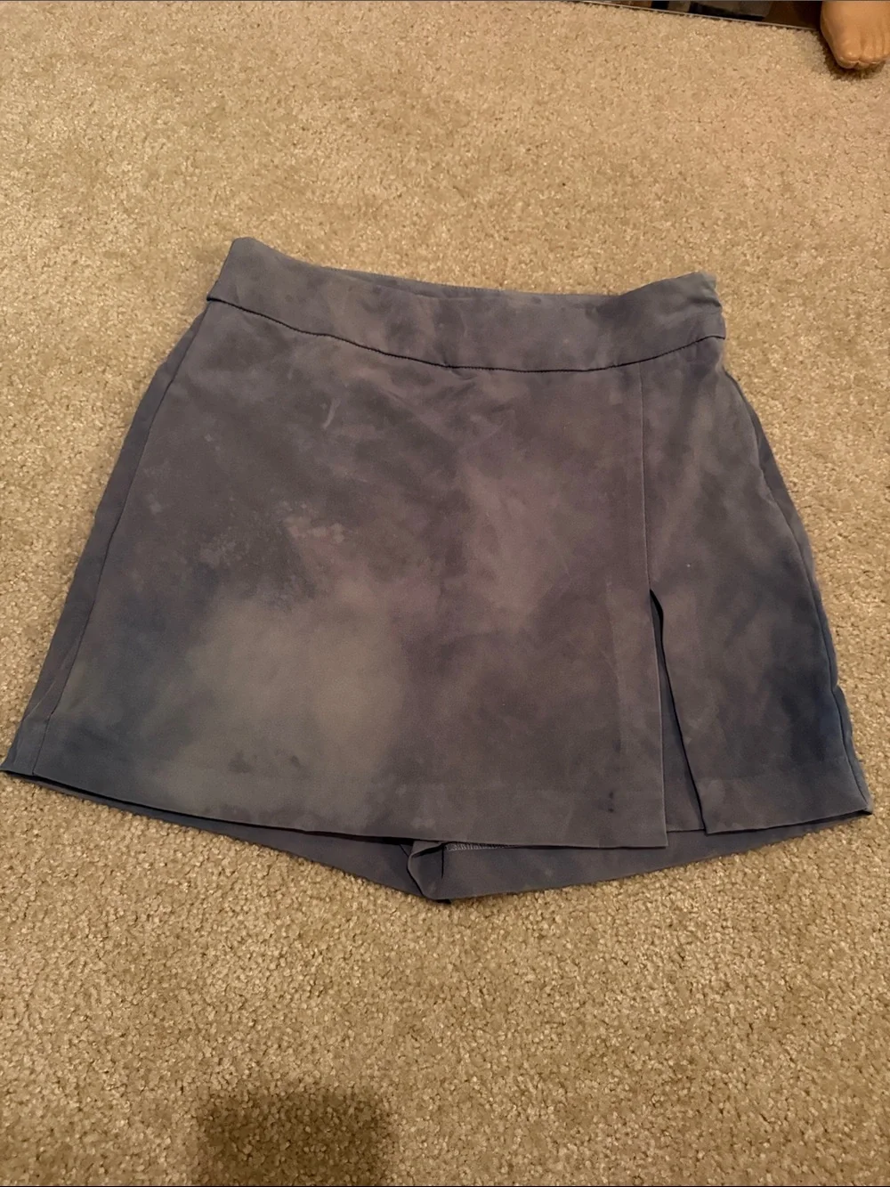 Love tree tie dye acid wash Women's Blue  Skort Shorts